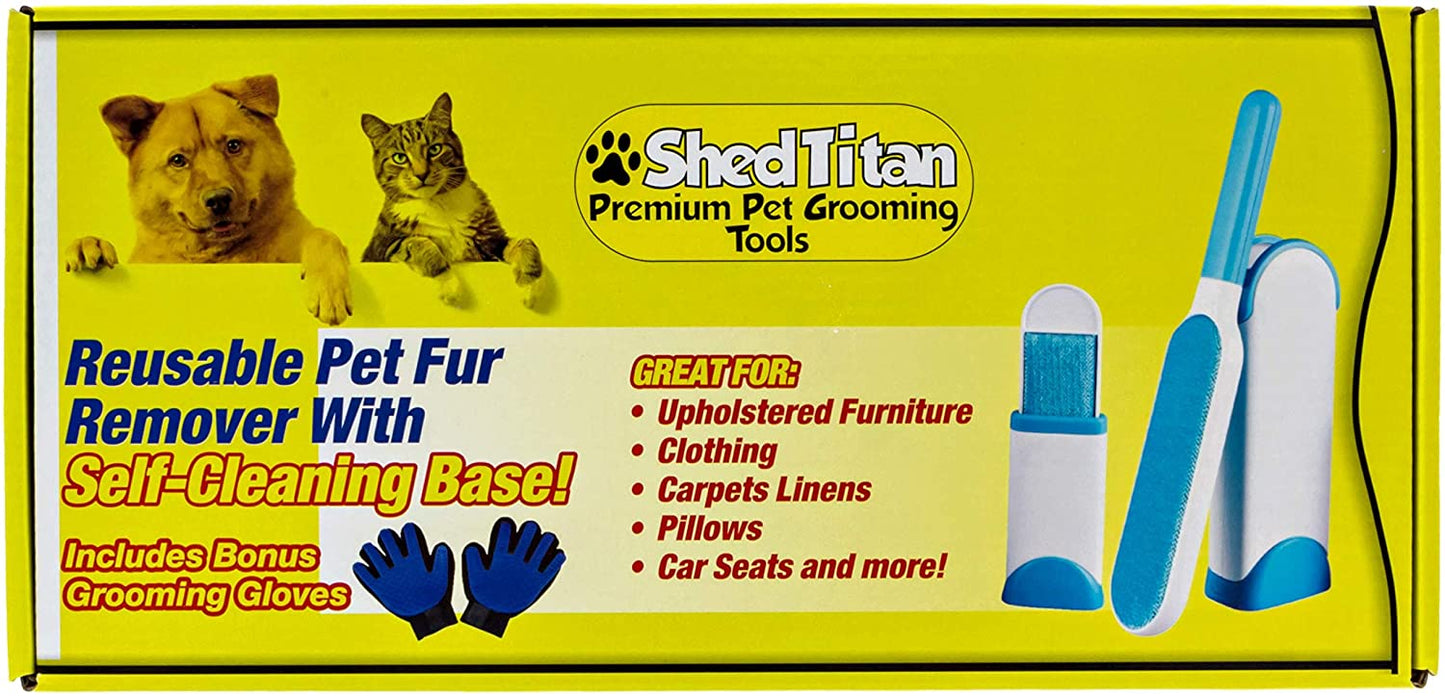 ShedTitan Pet Hair Remover & Grooming Gloves Kit